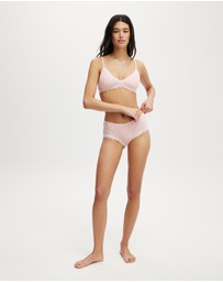 Cotton On Body - Cotton Lace Triangle Padded Bralette