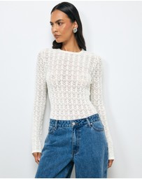 AERE - Tala Lace Knit Top