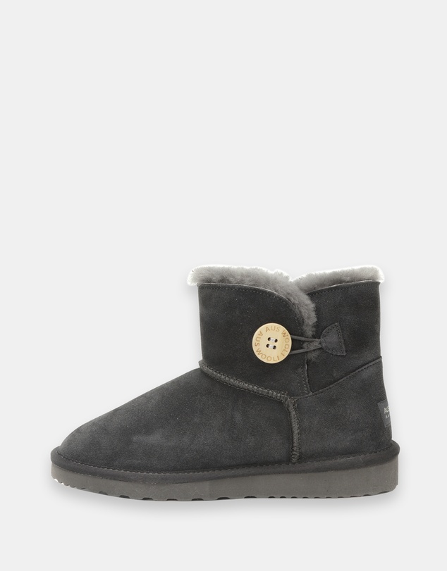 AusWooli Ugg Boots - Cabarita Short Sheepskin Wool Button Boots