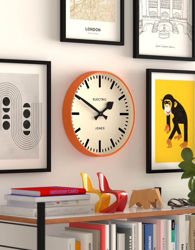 Newgate - Newgate Jones Railway Wall Clock Orange
