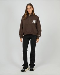 All About Eve - Eve Team 1/4 Zip Brown