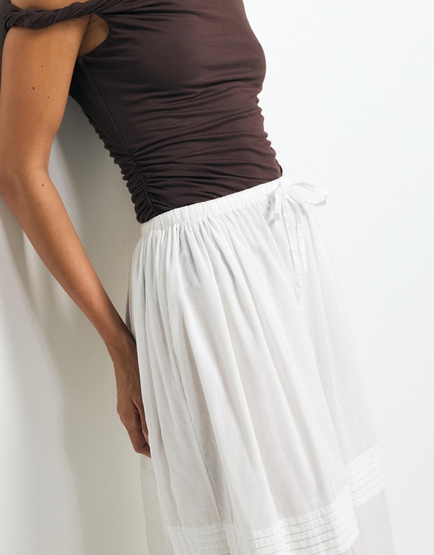 AERE - Tiered Hem Cotton Skirt