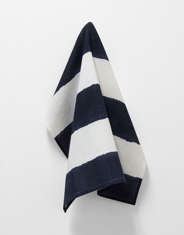 Aura Home - Riviera Stripe Cotton Linen Napkins - Set of 4