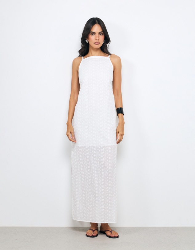 AERE - Irie Cotton Broderie Midi Dress