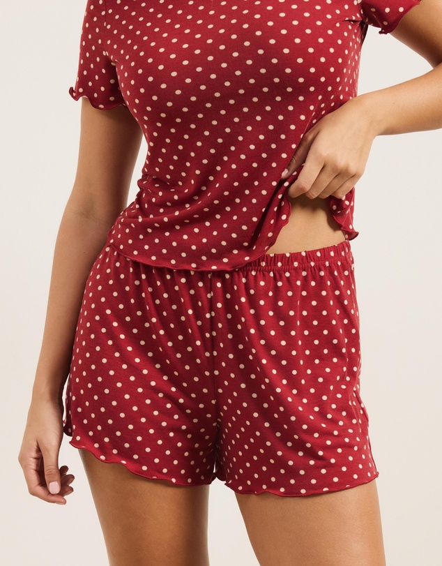 Atmos&Here - Evie Polka Dot Short Sleeve T-Shirt Pyjama Set