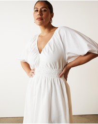Atmos&Here Curvy - Darla Linen Blend Midi Dress