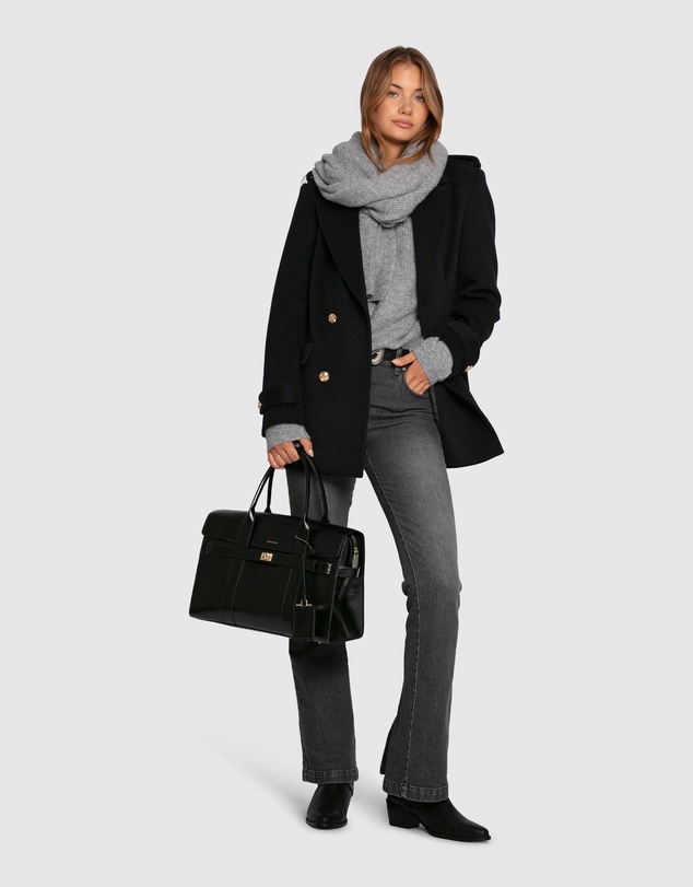Belle & Bloom - Harbour Military Wool Blend Pea Coat