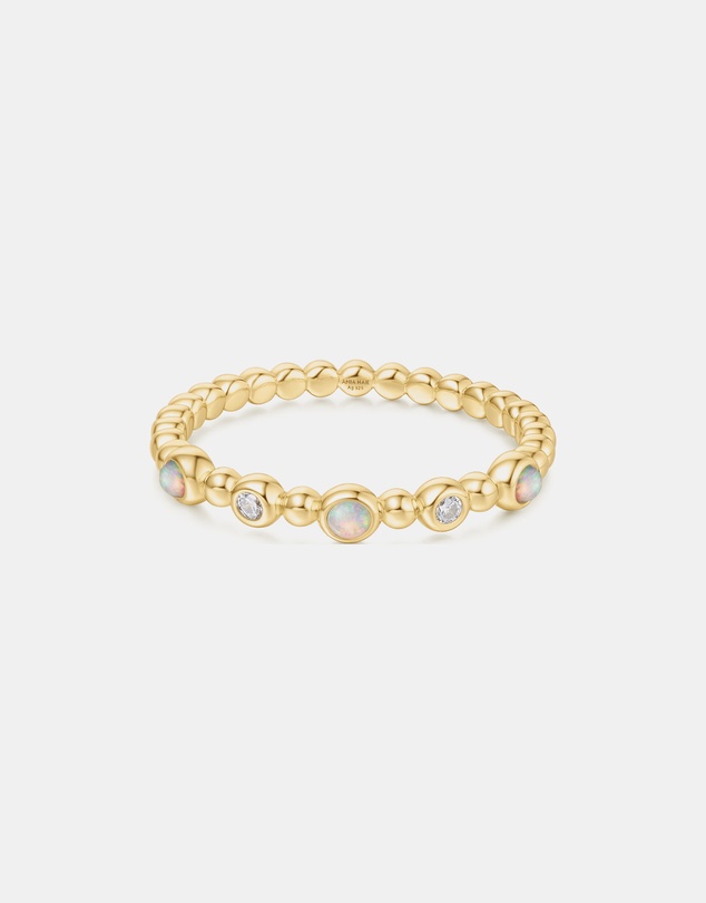 Ania Haie - Gold Bezel Kyoto Opal Beaded Ring