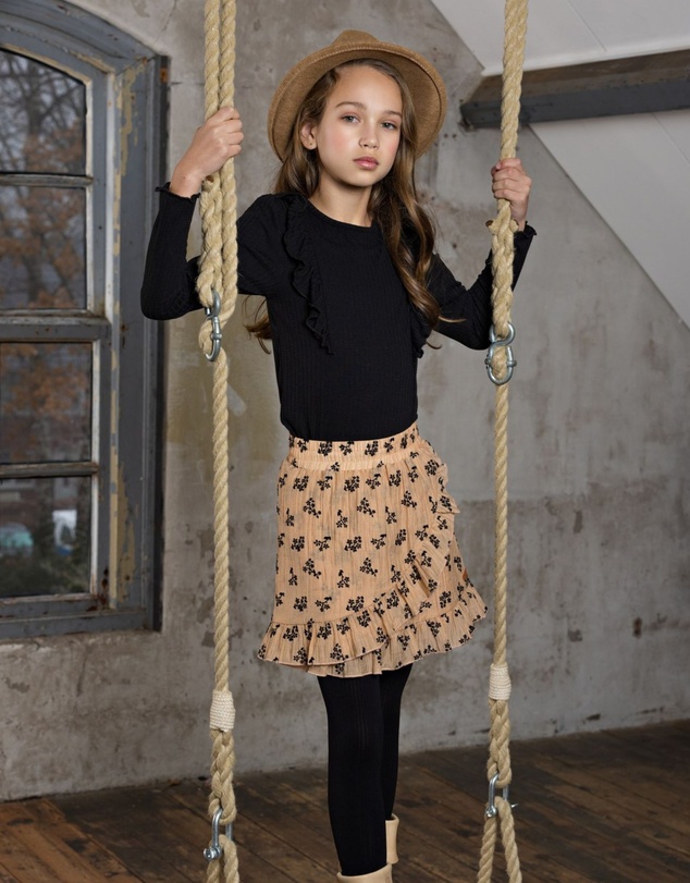 NONO - Klari Rib Top with Ruffles - Kids-Teens