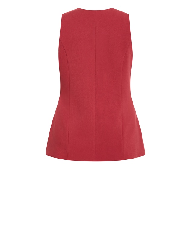 City Chic - Plus Size Tori Vest - sienna
