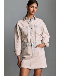 NEXT - Denim Raw Hem Mini Skirt