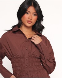 Petal & Pup - Wallace Mini Dress - Chocolate