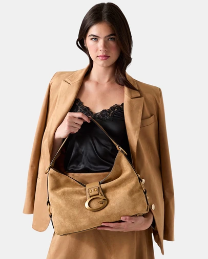 GUESS - Camden Faux-Suede Shoulder Bag