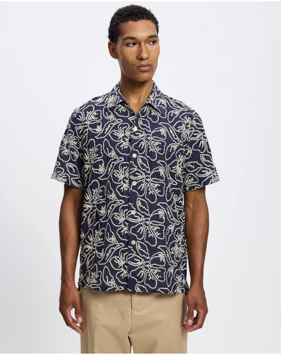 Paul Smith - Floral Embroidery SS Shirt