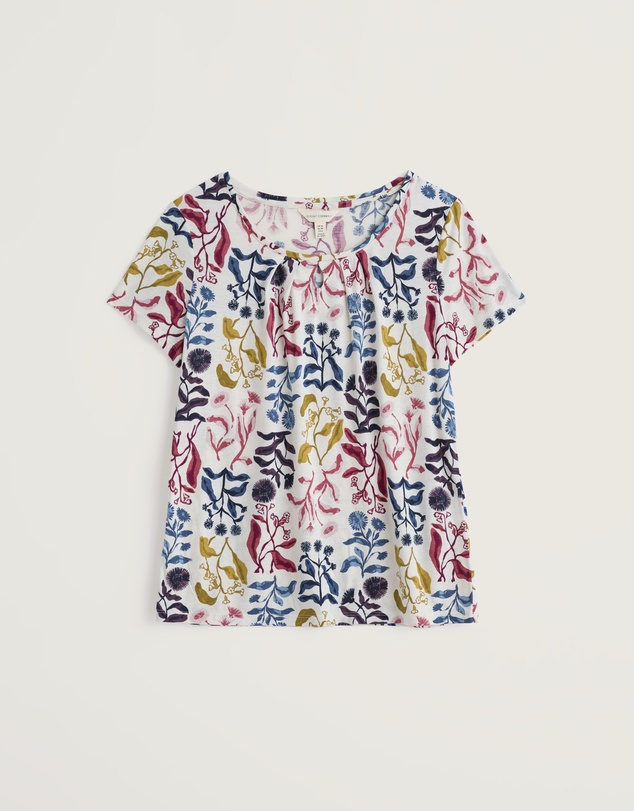 Seasalt - Seasalt Cornwall Multi Appletree Keyhole Detail T-Shirt