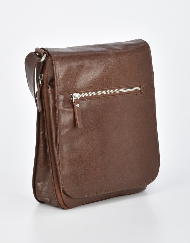 Cobb & Co - Notting Jr. Leather RFID Expandable Satchel
