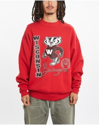 Vintage by The Real Deal - Pre Loved - 90s NCAA Wisconsin Badgers Sweatshirt