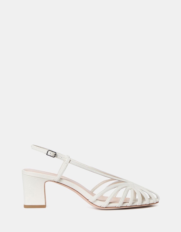 Loeffler Randall - Priscilla Lattice Slingback Mid Heels Sandals