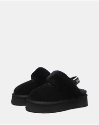 EVERAU - Australian Shepherd Ugg Waffle Platform Cow Suede Upper House Shoes