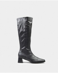 RAID - Ishbel low block heeled knee boots in black