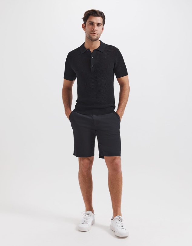 SABA - Dario Crochet Knit Polo