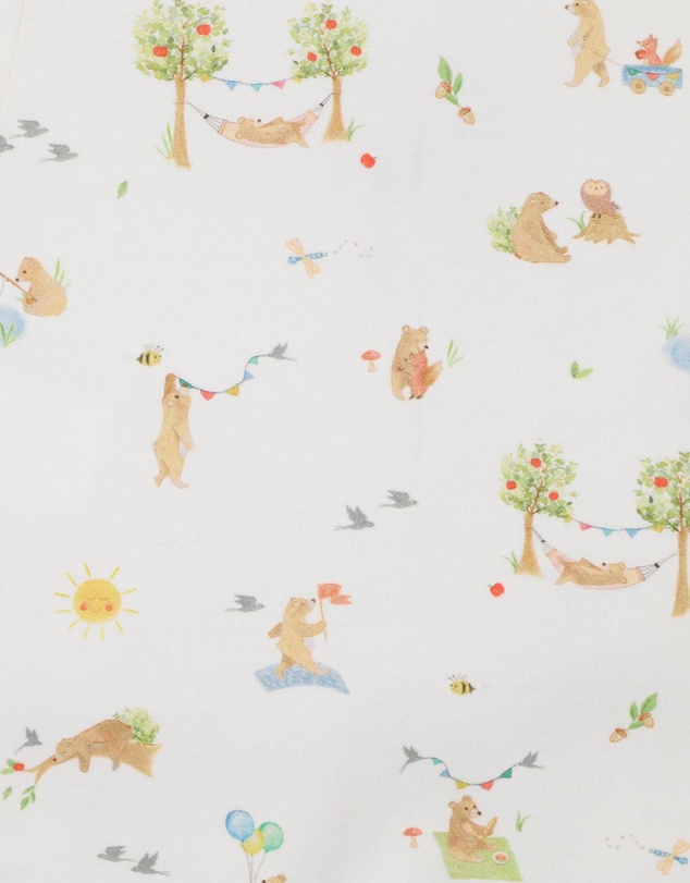 Bebe by Minihaha - Bear Organic LS Zipsuit - Babies