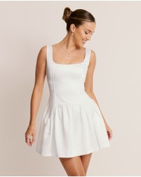 Six Stories - Scoop Neck Skater Mini Dress