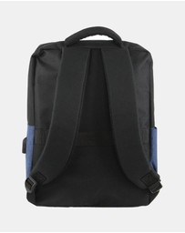 Pierre Cardin - Pierre Cardin Nylon Travel & Business Backpack with Built-in USB Port