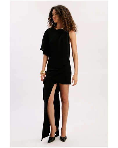 Bardot - Halsey High Low Drape Dress