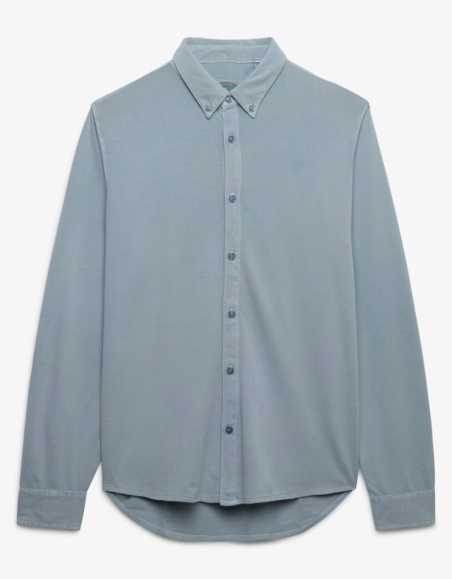 Superdry - Vintage Destroy Pique Long Sleeve Shirt