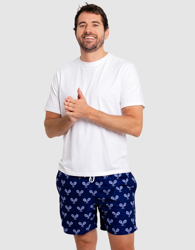 Sant And Abel - Men's Tennis Navy Swim Shorts