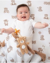 Living Textiles - Ring Rattle & Dummy Chain Gift Set - Cuddly Bear