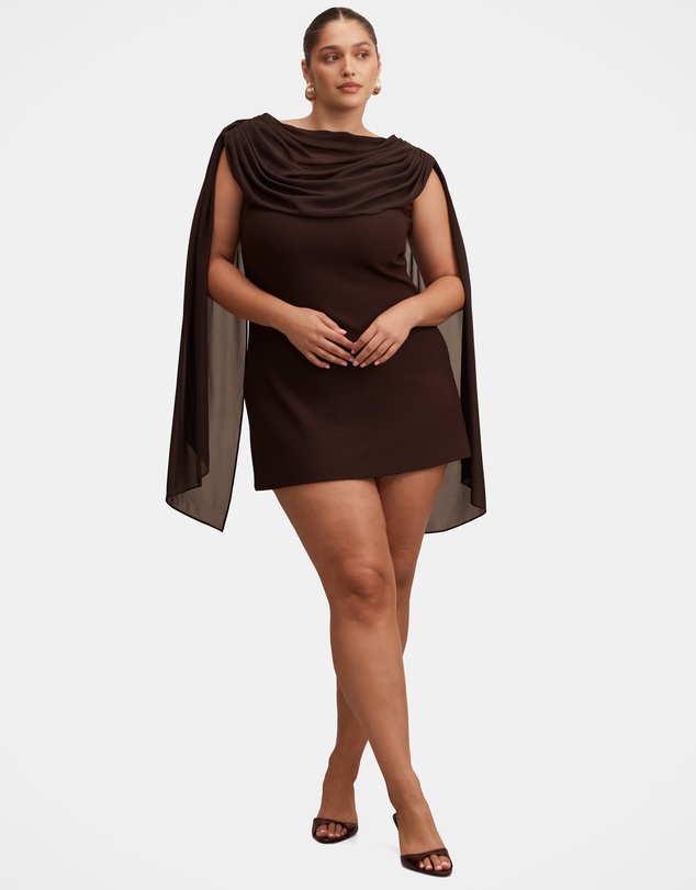 Forever New Curve - Bowie Curve Mini Dress With Shawl
