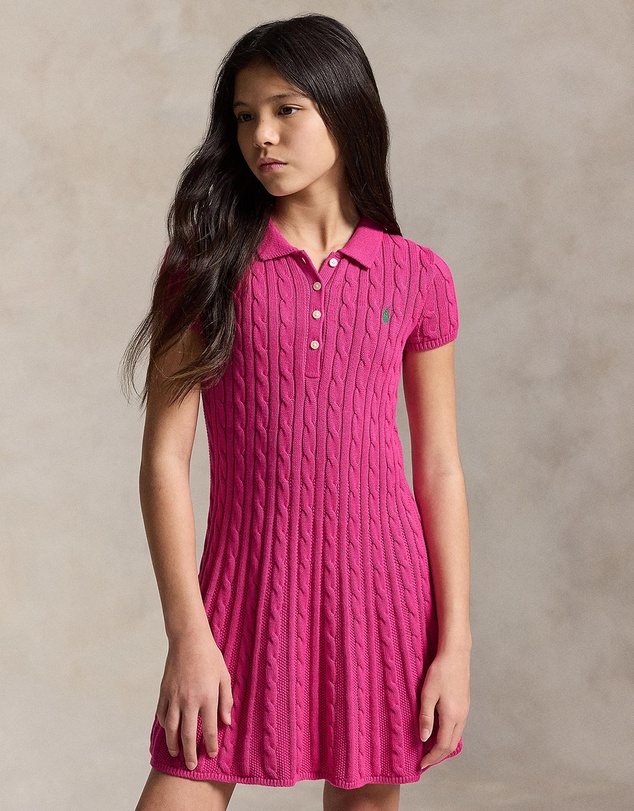 Polo Ralph Lauren - Cable-Knit Cotton Polo Sweater Dress - Babies-Teens