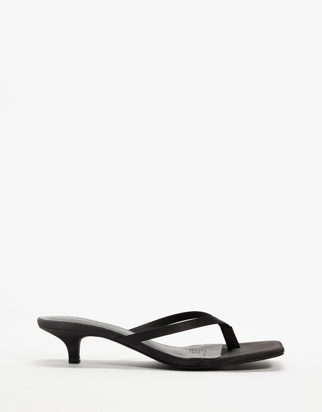 Atmos&Here - Oceane Satin Kitten Heel Sandals