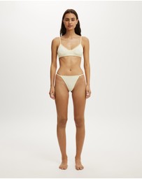 Cotton On Body - Cotton Pointelle Bralette/Tanga G String Set