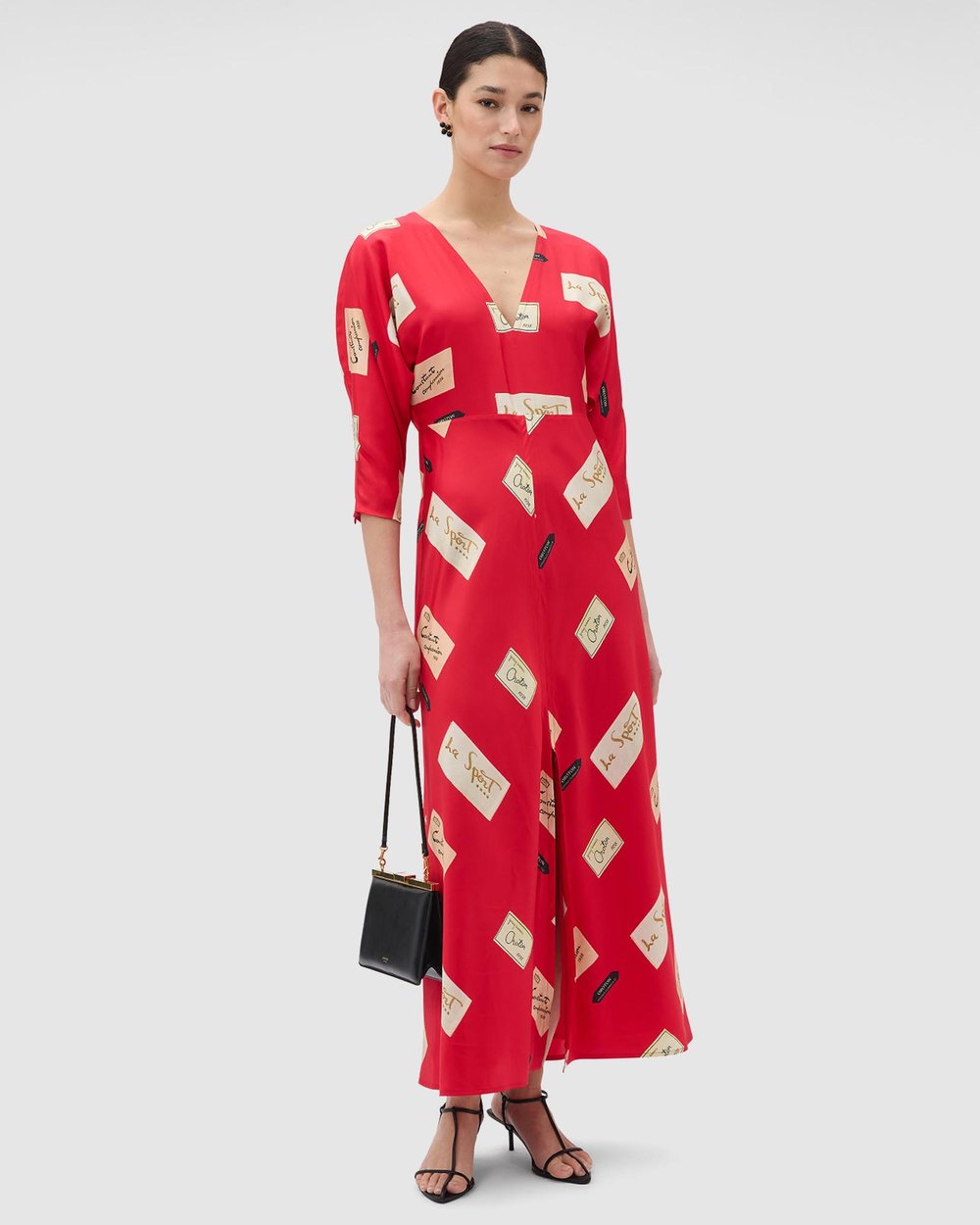 slim fit dress slacks Gold Metal Mesh Midi Party Dress – Atelier Rioux Fabric Store main image 1