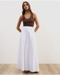 Atmos&Here - Tova Belt Detail Maxi Skirt