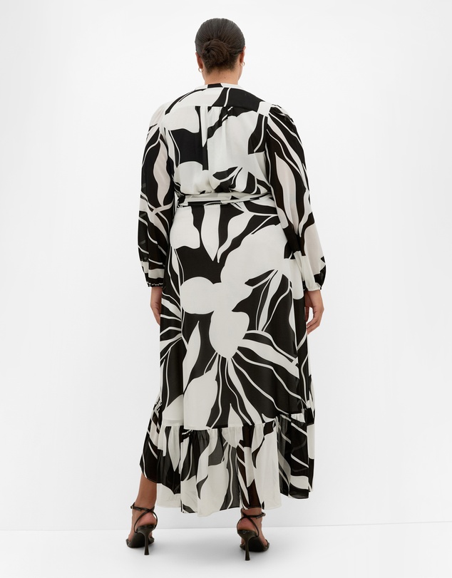 City Chic - Enthral Me Print Maxi Dress