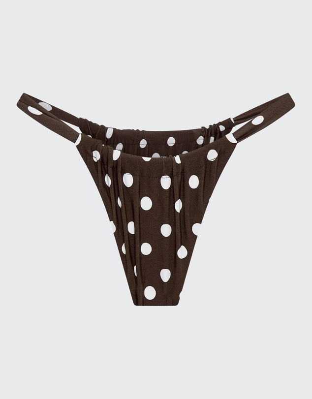 Vacay Swimwear - Rhodes Bottom Chocolate Polka