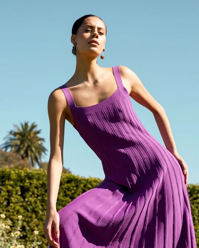 Forcast - Jolie Square Neck Knit Dress
