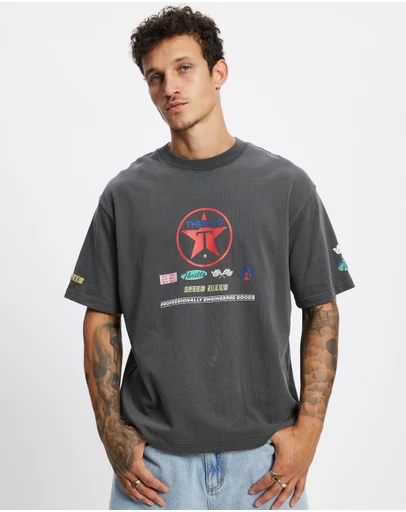 Thrills - Super Charged Box Fit Oversize Cropped Tee