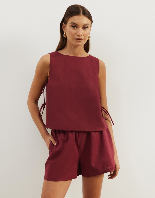 Atmos&Here - Bloom Side Tie Boxy Top