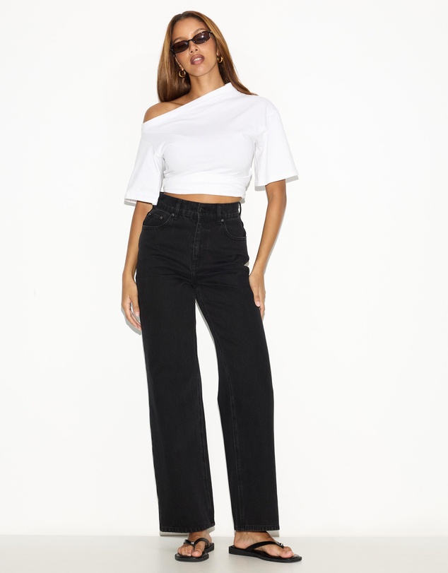 Dazie - London High Waisted Wide Leg Jeans