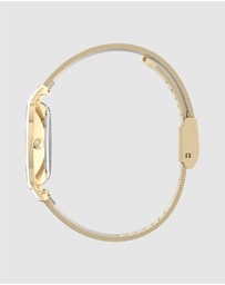 TIMEX - Womens 31mm Transcend Gold-tone Case and Bracelet with Green Dial