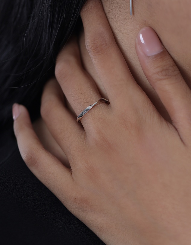 Elli Jewelry - Twisted Stacking Ring in 925 Silver