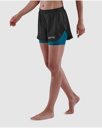 SKINS - SKINS Women's Series-3 Running/Gym X-Fit Shorts Activewear Black