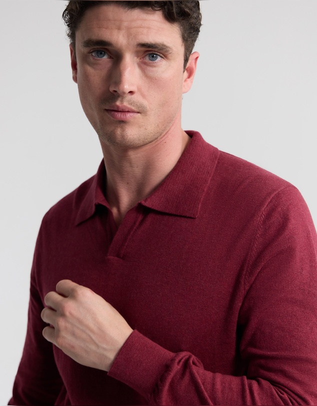 Oxford - Dominic Polo Cashmere Blend Knit
