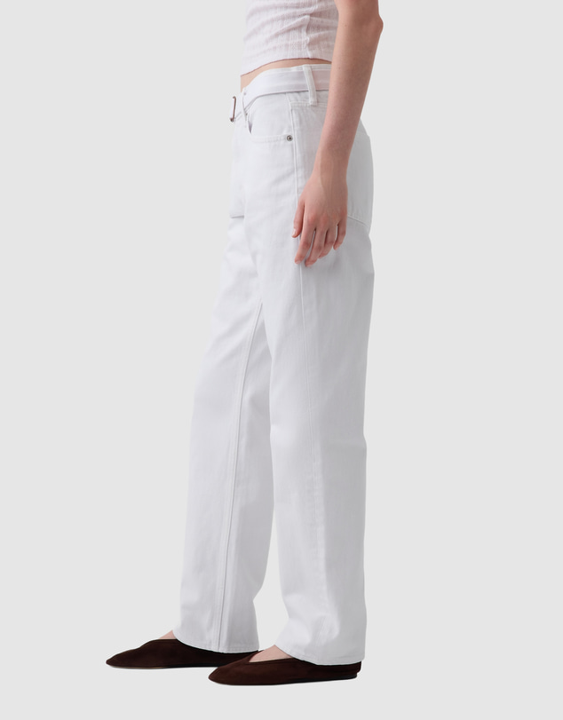 GAP - Mid Rise Straight Taper Belt Jeans