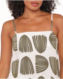 Petal & Pup - Brianna Pant Set - Green Palm Print